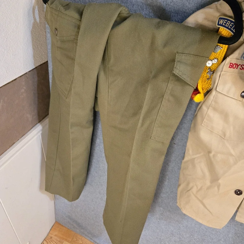 Boy Scouts of America Uniform Cargo Pants Olive Green Cargo Size 10/ 25 & shirt